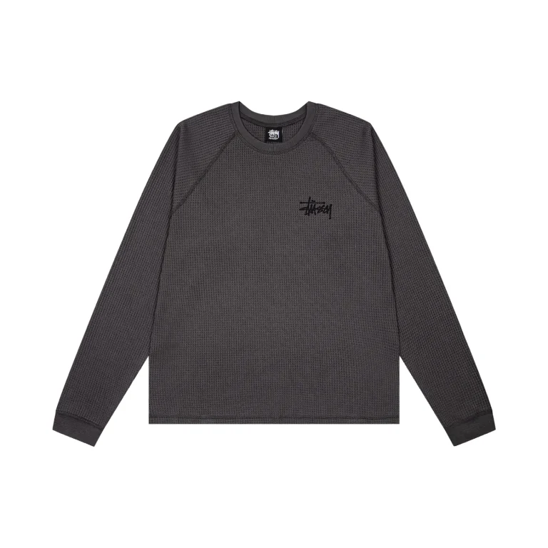 Stussy Fall Logo Waffle Knit Raglan Long-Sleeve Shirt