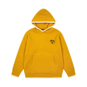 Stüssy x Wales Bonner FW25 Heavyweight Waffle-Knit Hoodie