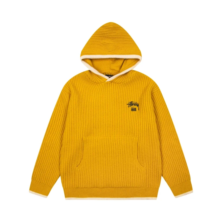 Stüssy x Wales Bonner FW25 Heavyweight Waffle-Knit Hoodie