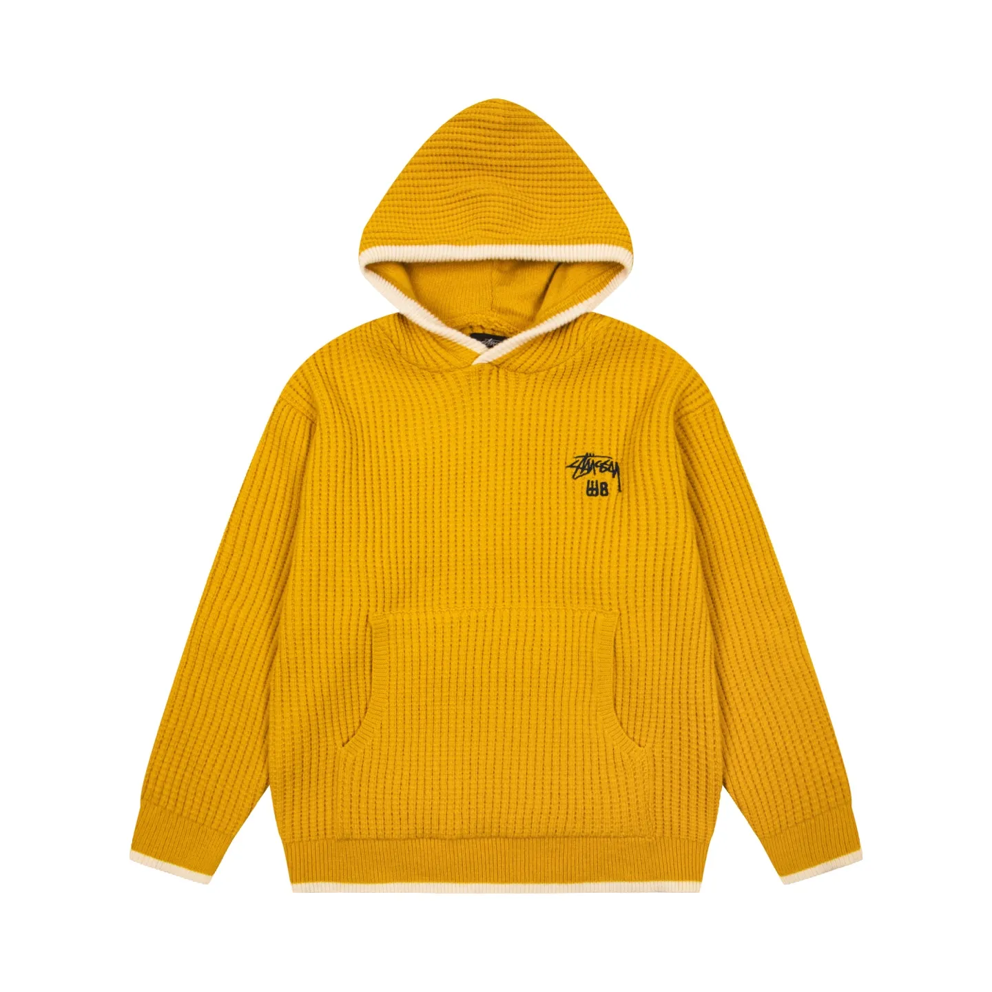 Stüssy x Wales Bonner FW25 Heavyweight Waffle-Knit Hoodie