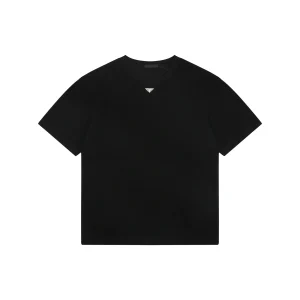 Triangle Logo Waffle-Knit T-Shirt