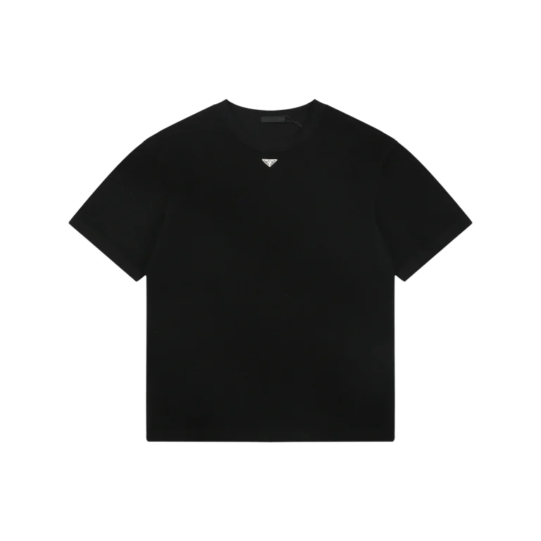 Triangle Logo Waffle-Knit T-Shirt