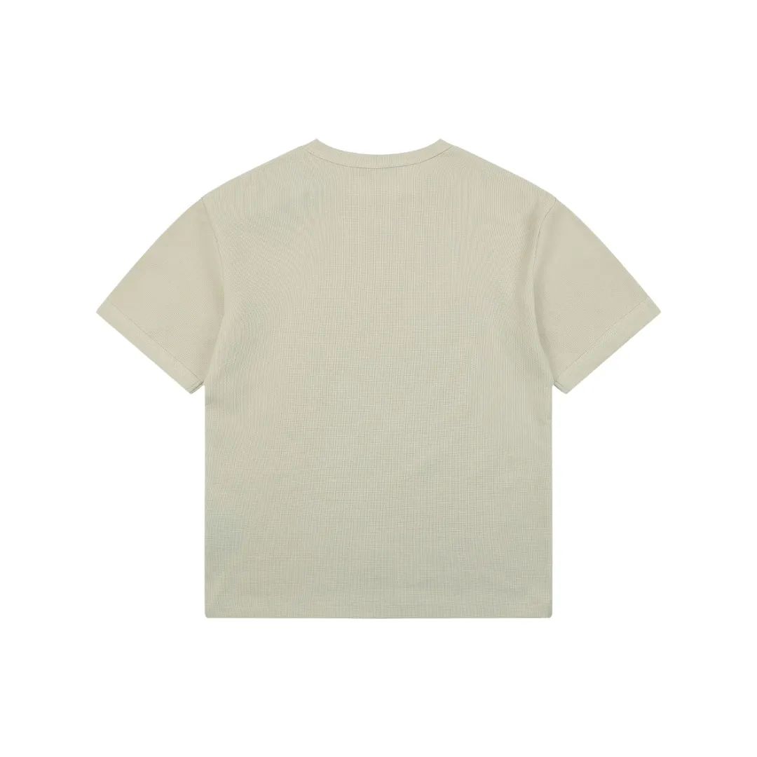 Back Triangle Logo Waffle-Knit T-Shirt