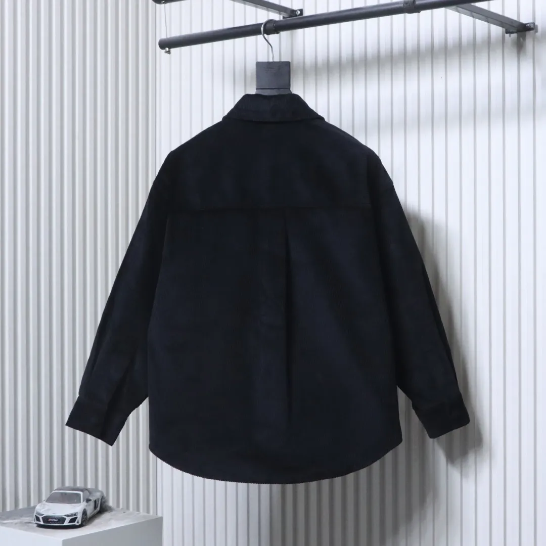Back Well Done Embroidered Corduroy Long-Sleeve Shirt
