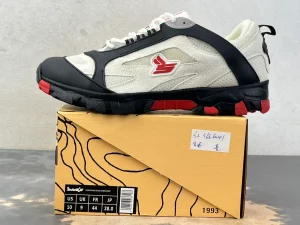 XV x SK Siberia Red Hiking Sneakers Left Side View