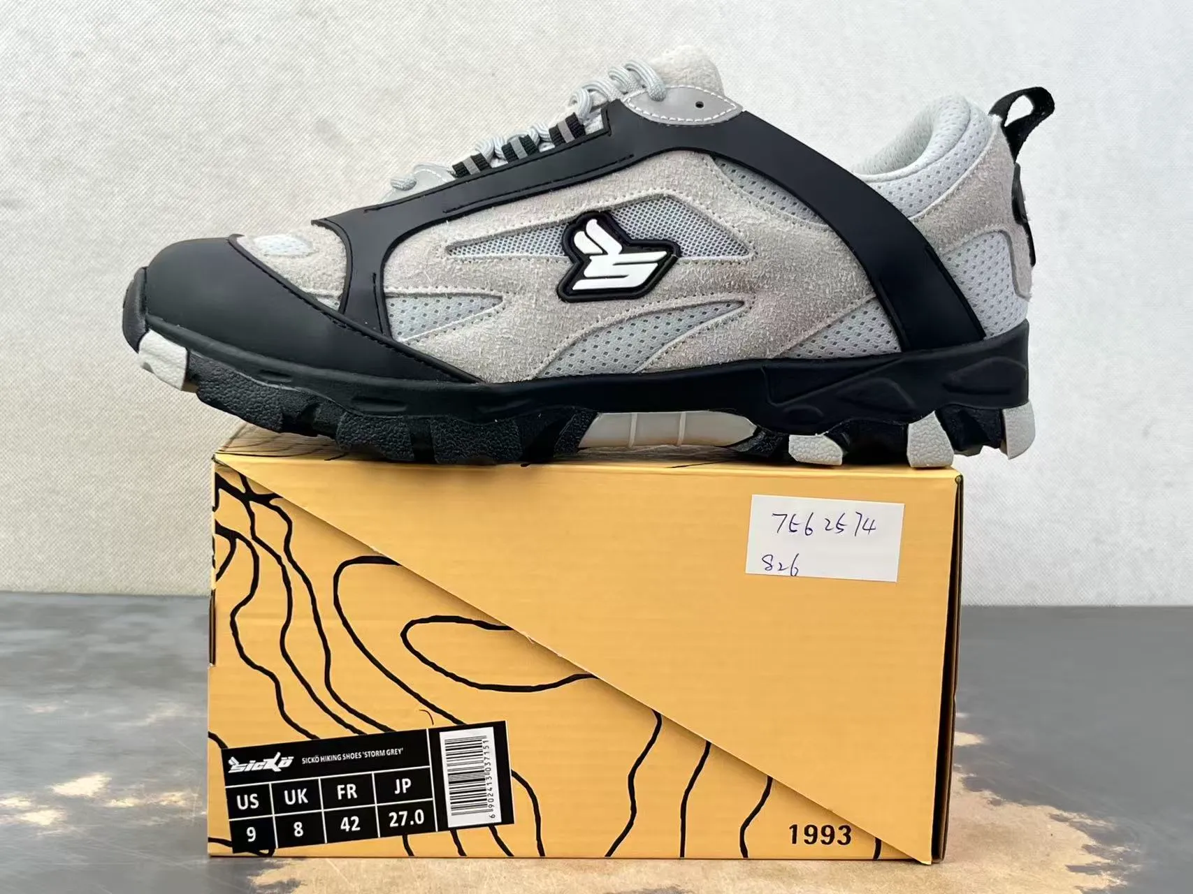 XV x SK Storm Grey Hiking Sneakers Left Side View