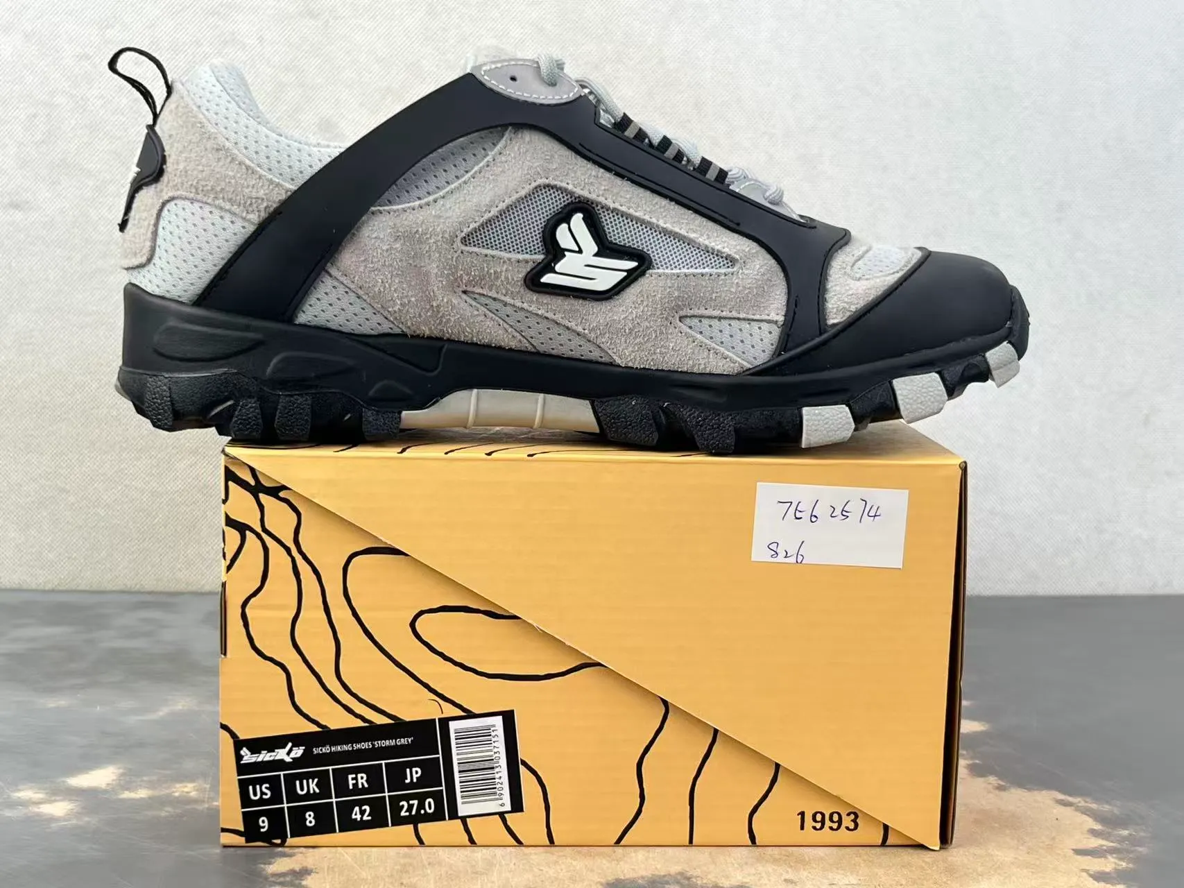 XV x SK Storm Grey Hiking Sneakers Right Side View