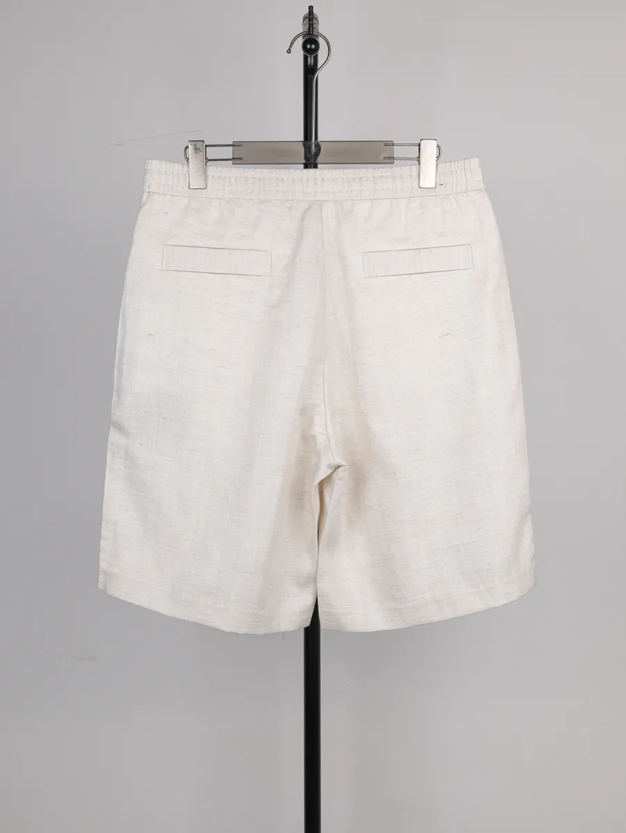 Back Zeg Lyocell Linen Five-Quarter Shorts