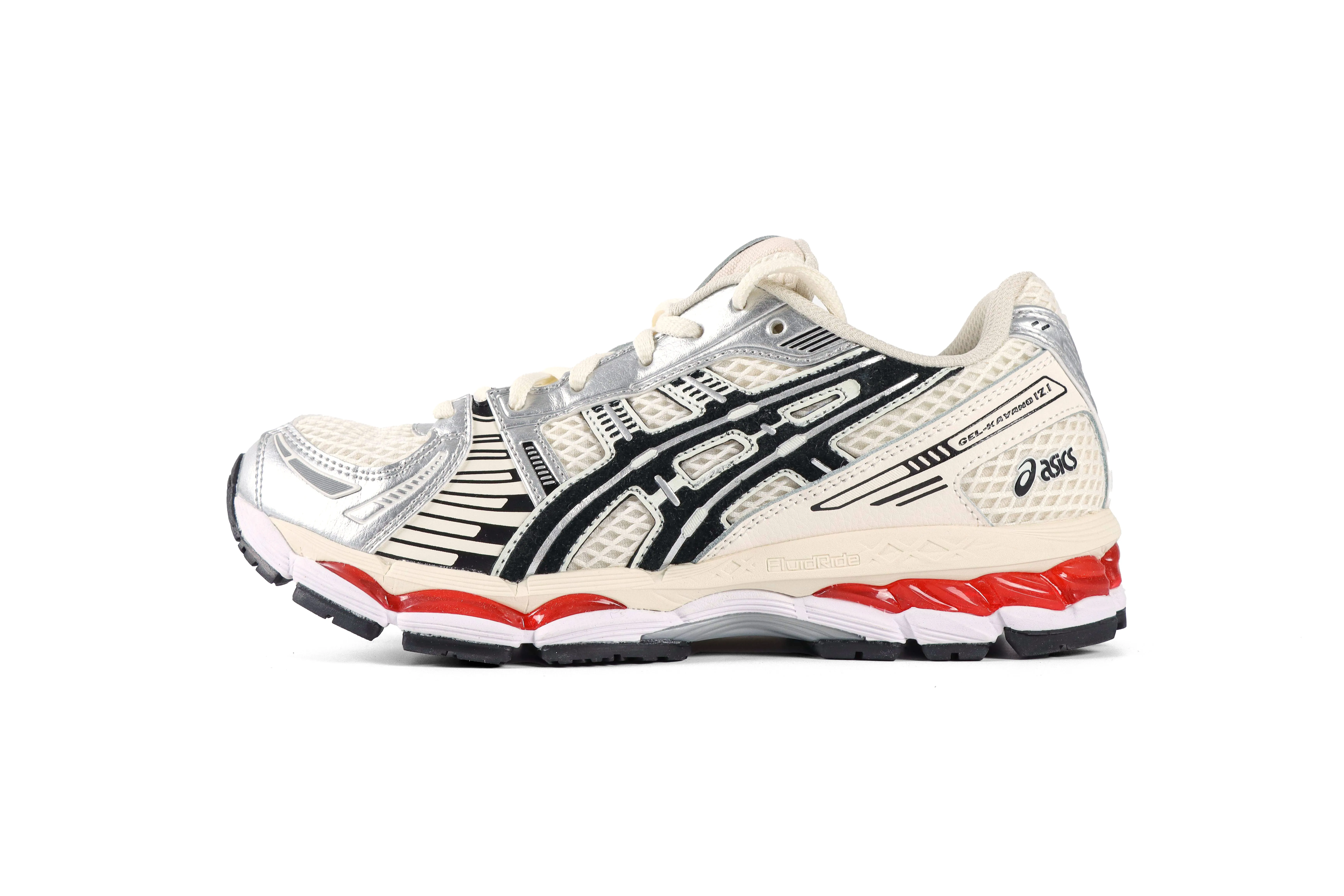 ASICS x Lapstone & Hammer GEL-KAYANO 12.1 The Spark Cream Silver Sneakers Left Side View