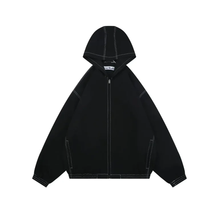 Acne 1996 Letter Print Hooded Jacket