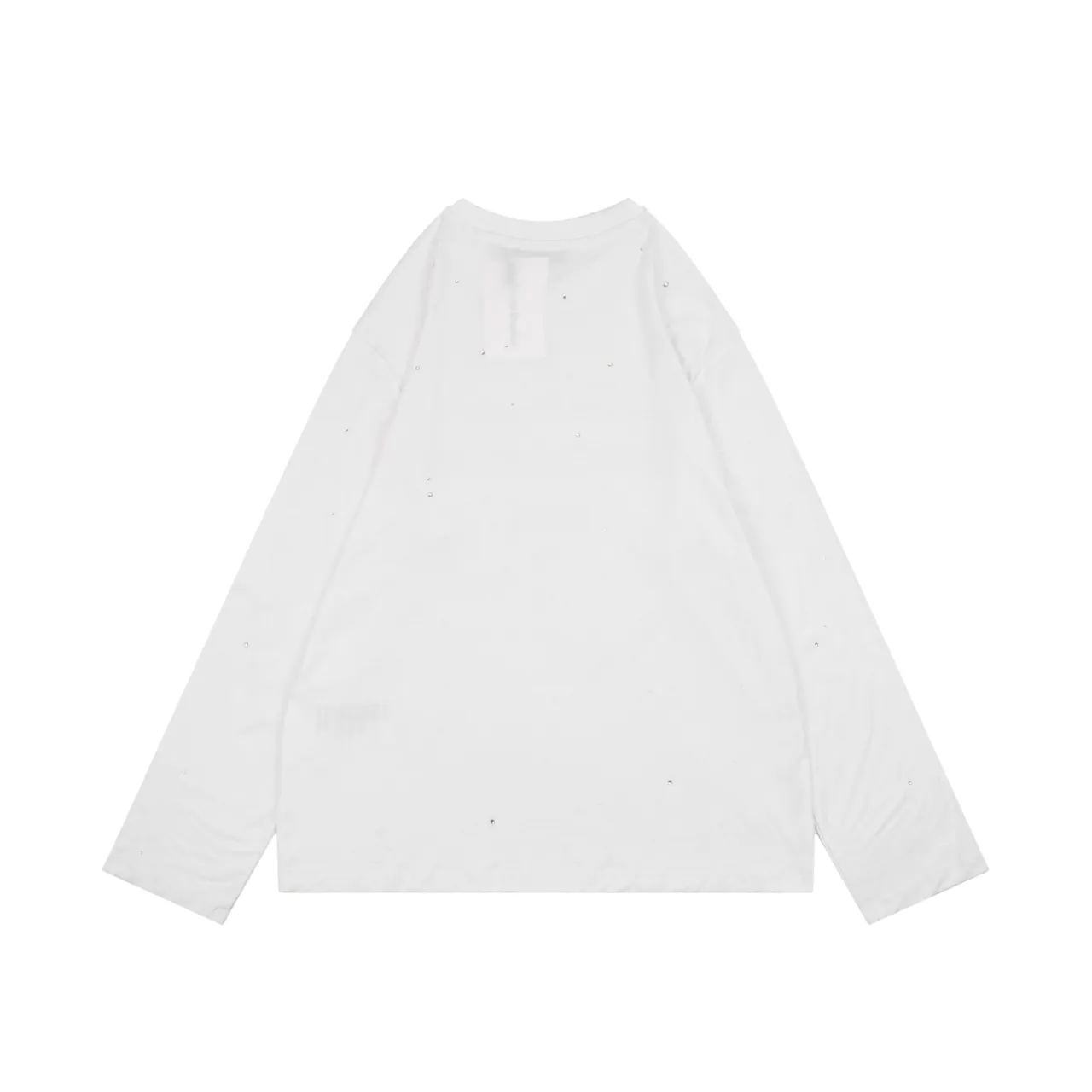 Back View Acne 1996 Rhinestone Logo Long Sleeve Shirt
