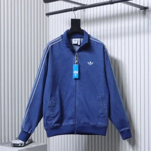 Adidas Originals Three-Stripes Washed Denim Track Jacket