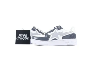 BAPE STA ICON #2 Patent Leather Sneakers Grey Side Profile
