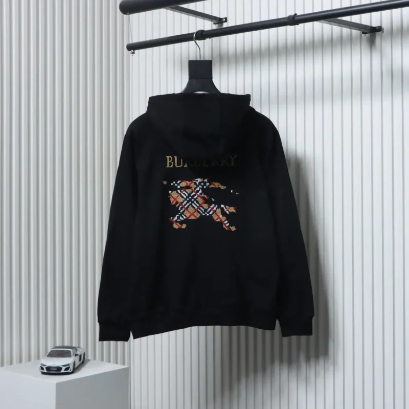 BBR Check Hooded Cotton Terry Zip-Up Jacket