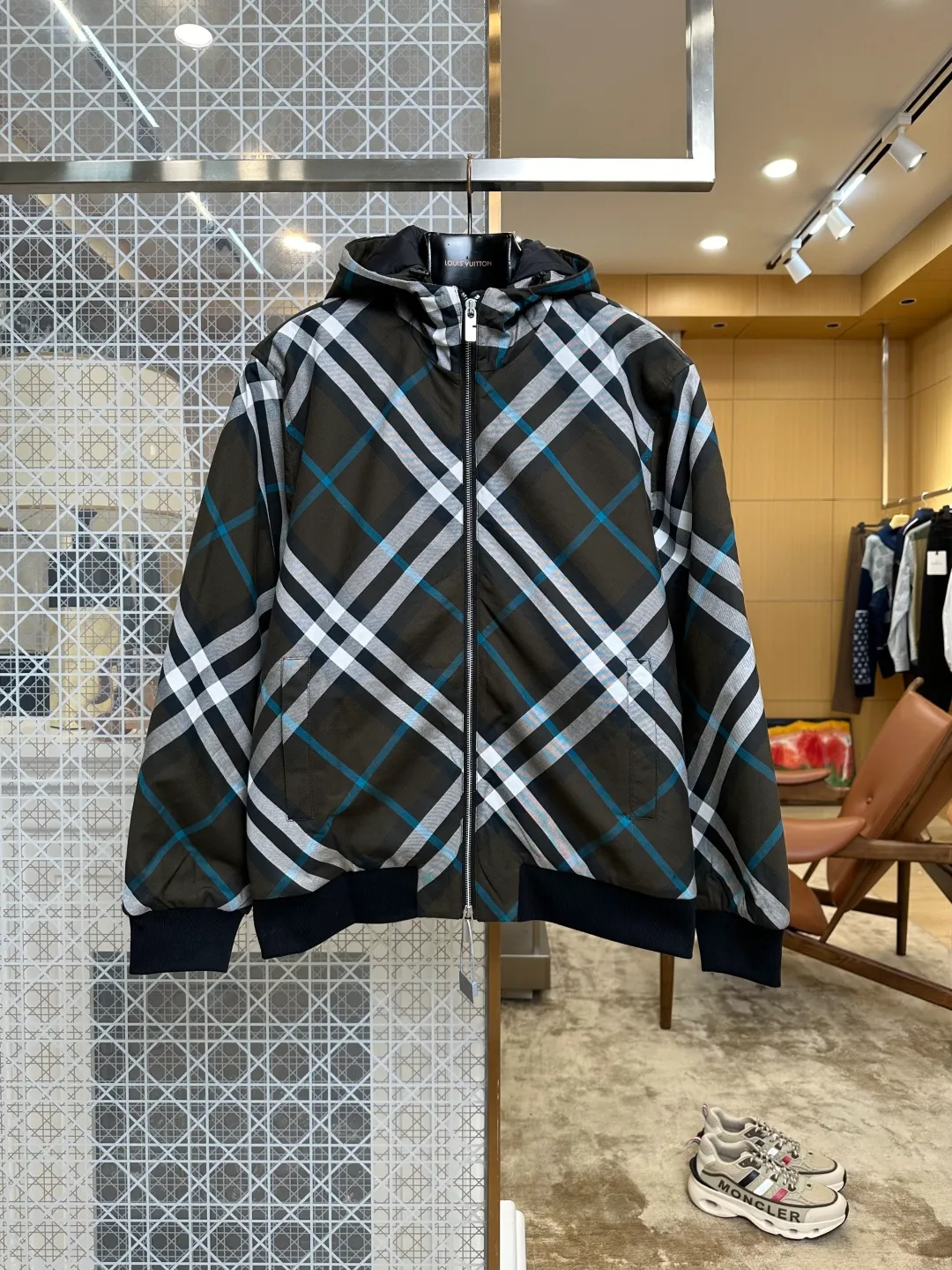 BBR Check Hooded Quilted Jacket