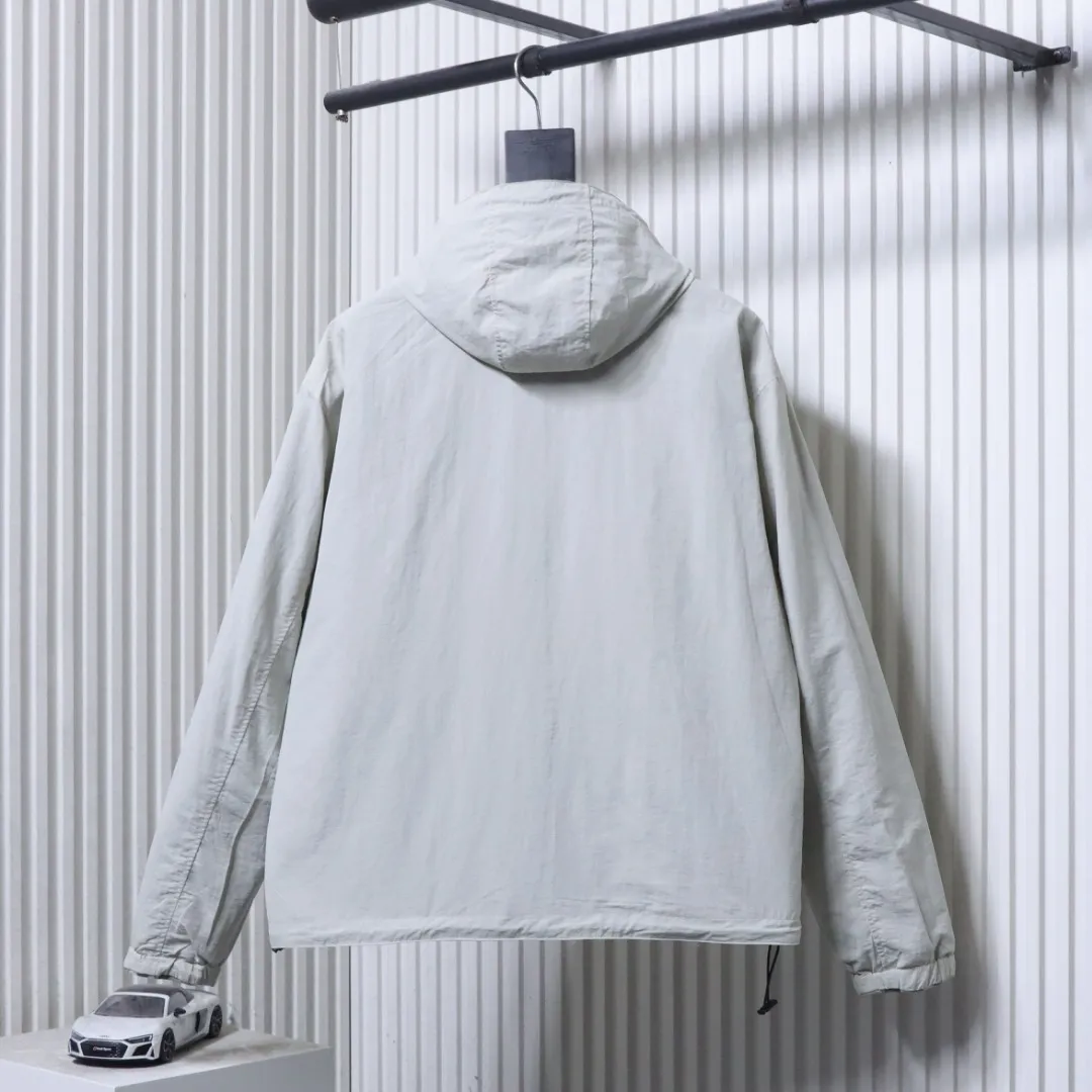 Back View Reversible BBR Check Horse Appliqué Reversible Hooded Jacket