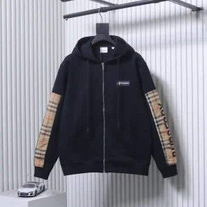 BBR Check Panel Zip-Up Hooded Jacket