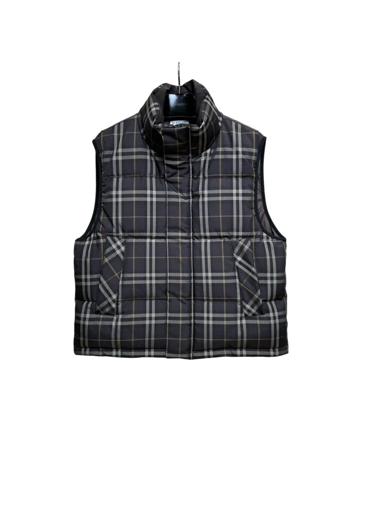BBR Check Stand Collar Goose Down Vest