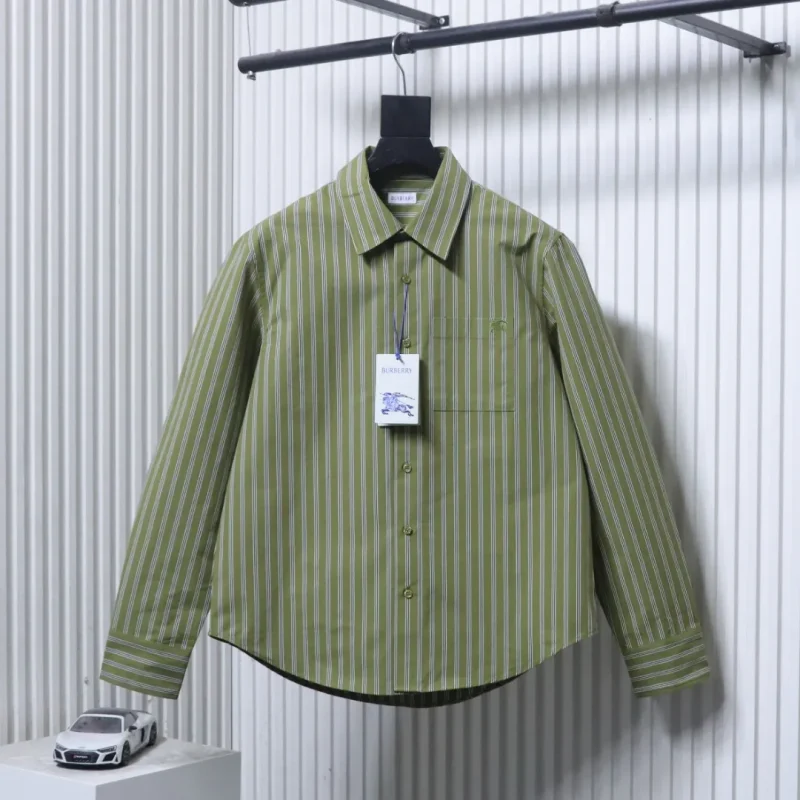 BBR Horse Embroidered Striped Long Sleeve Shirt