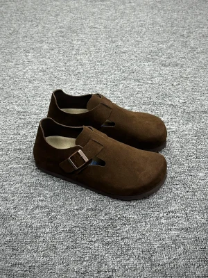 BK London Carafe Brown Suede Closed-Toe Shoes Angeled view