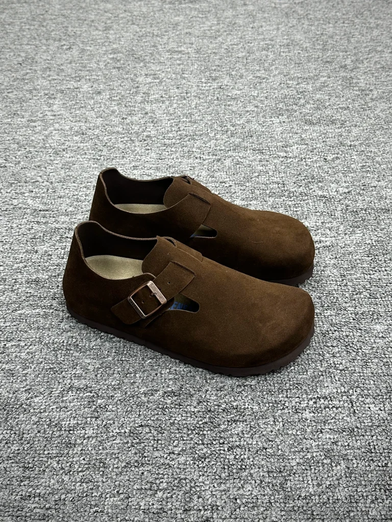 BK London Carafe Brown Suede Closed-Toe Shoes Angeled view