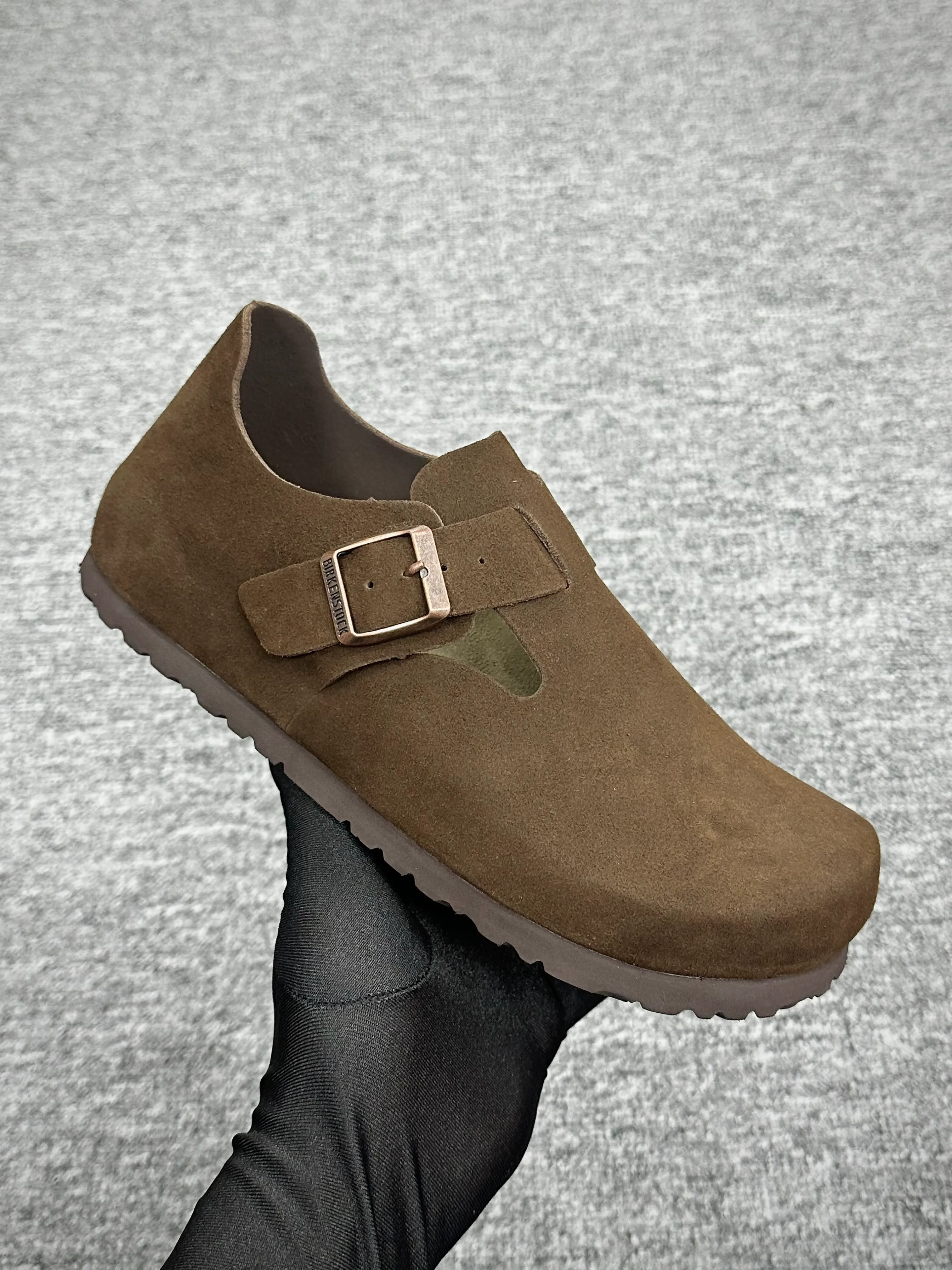 BK London Carafe Brown Suede Closed-Toe Shoes Angeled View