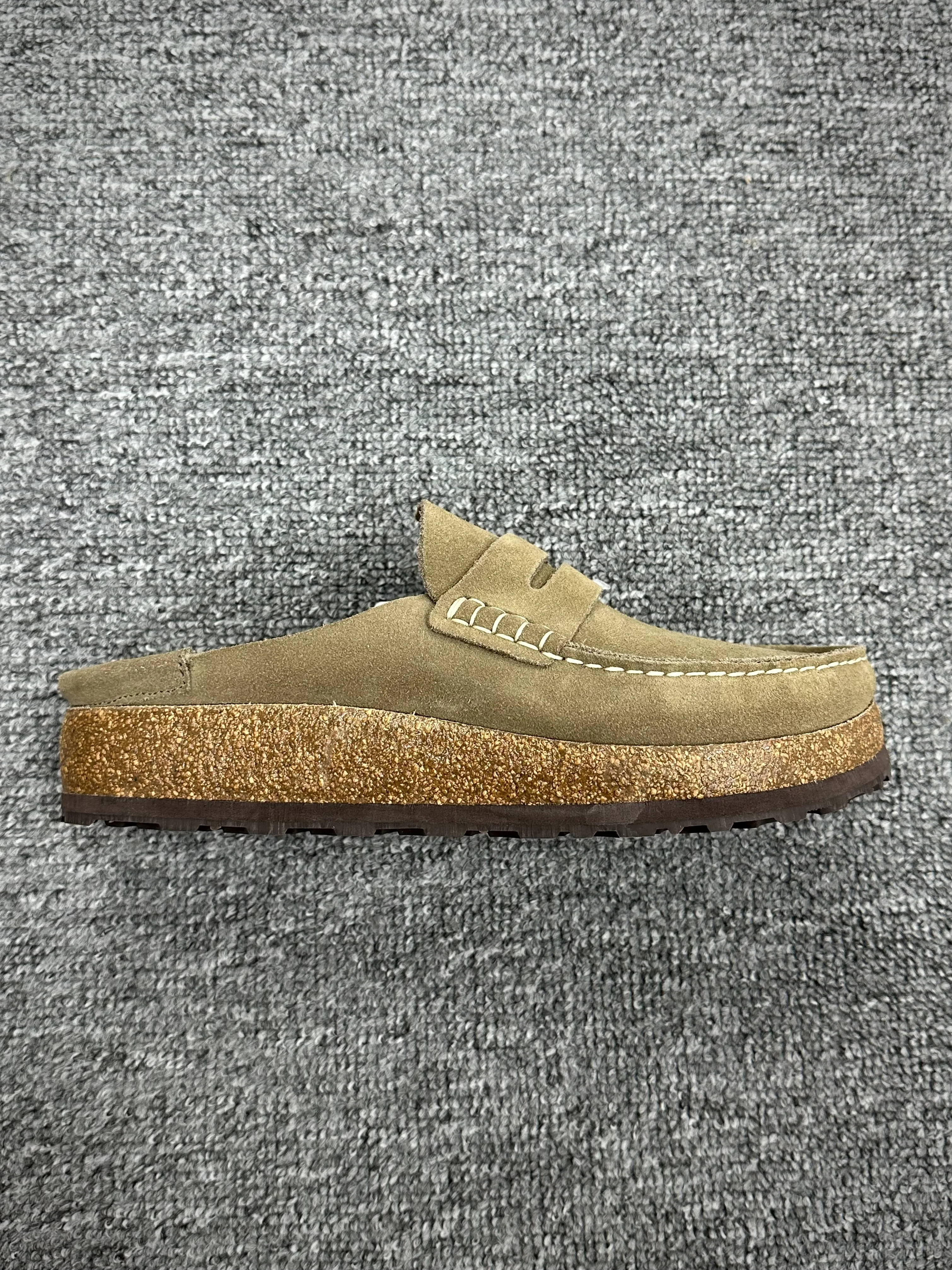 BK Naples Wrapped Camel Suede Loafer Clogs Right Side View