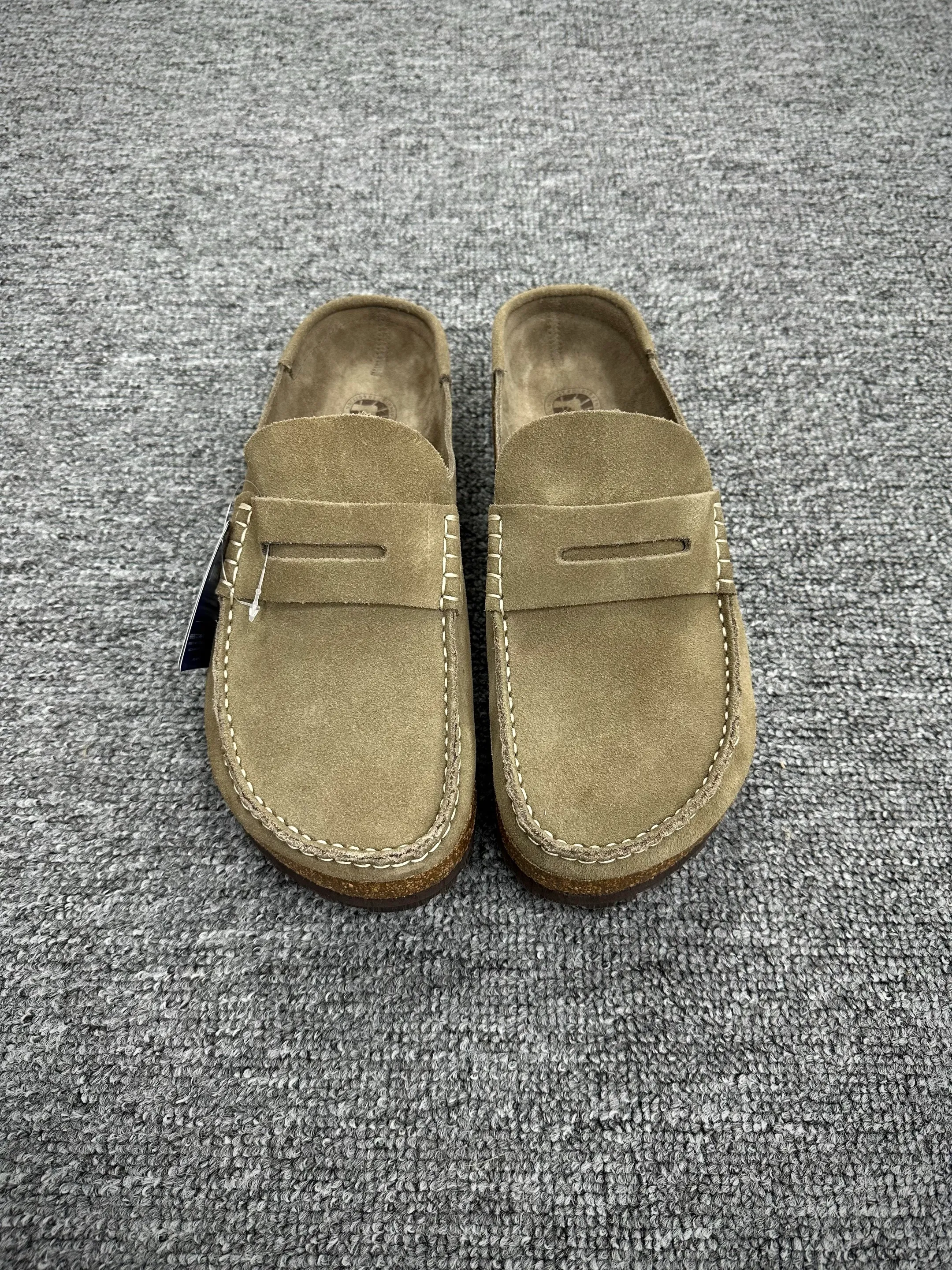 BK Naples Wrapped Camel Suede Loafer Clogs
