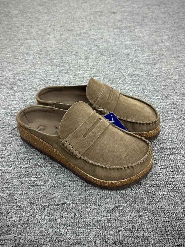 BK Naples Wrapped "Taupe" Suede Loafer Clogs