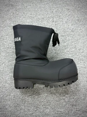 BLCG Alaska Black Nylon Mid-Calf Snow Boots Right Side View