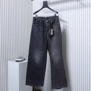 BLCG Asymmetric Patchwork Wide-Leg Denim Jeans