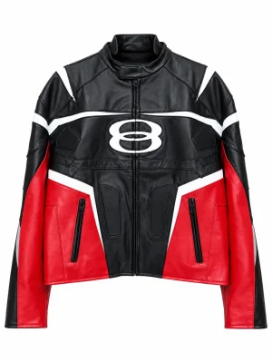 BLCG Color Block Motorcycle Leather Jacket