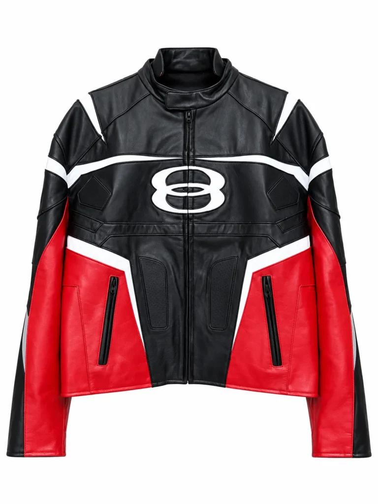 BLCG Color Block Motorcycle Leather Jacket