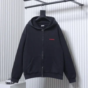BLCG Distressed Embroidered Zip-Up Jacket