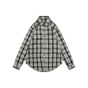BLCG Paris Logo Black and White Check Long-Sleeve Shirt
