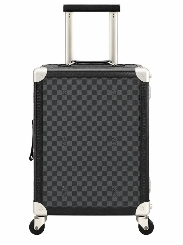 Black Damier Rolling Trunk Suitcase
