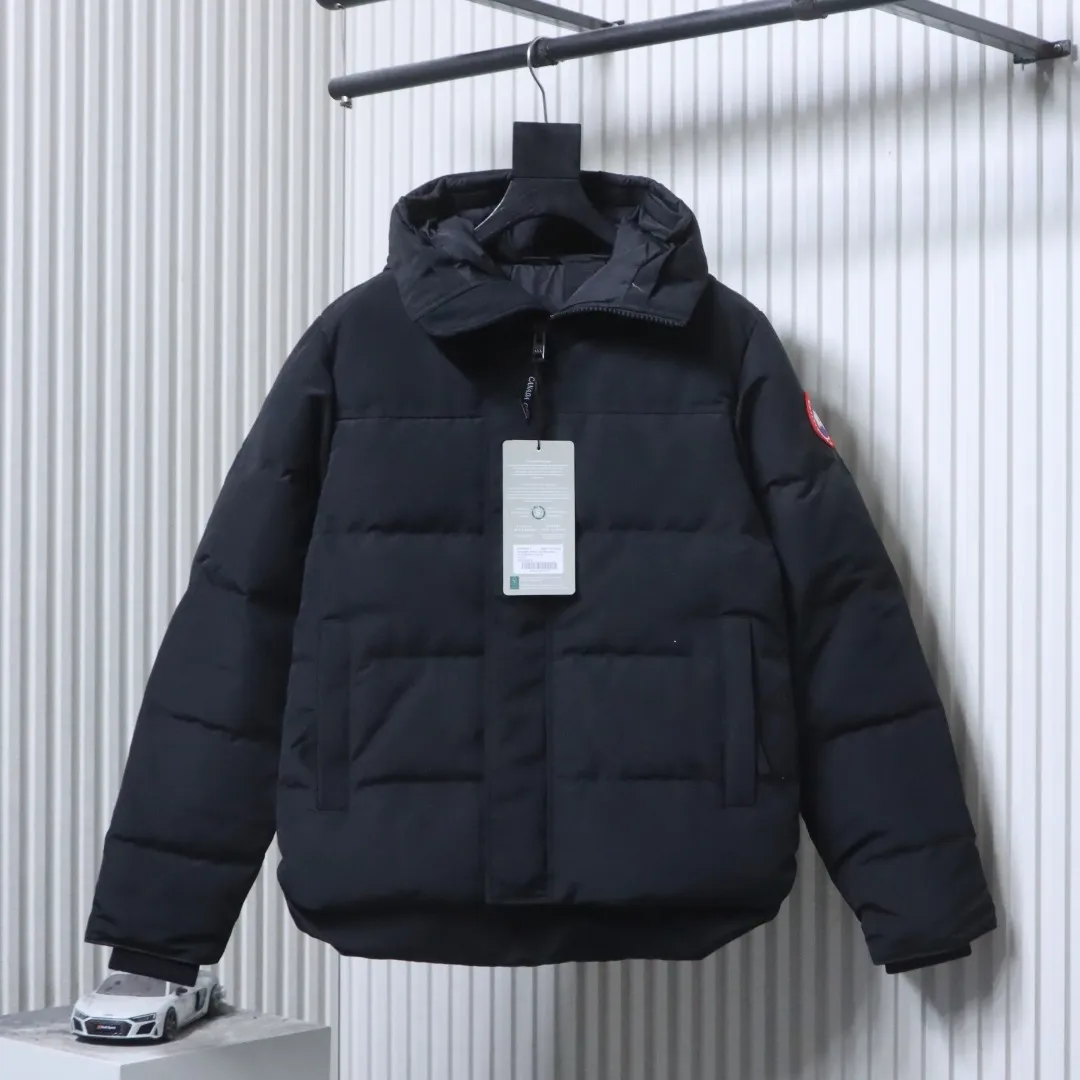 C.G. Classic Hooded Red Patch Down Jacket