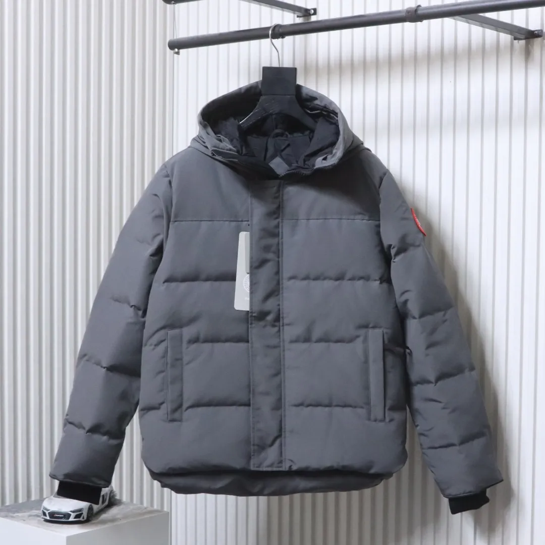 C.G. Classic Hooded Red Patch Down Jacket