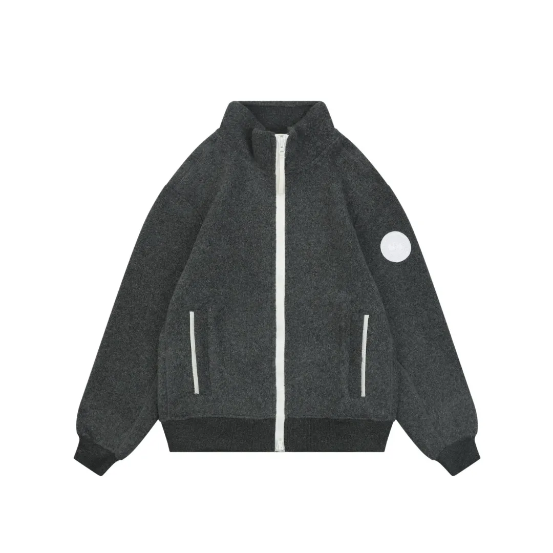 CG Wool Blend Fleece Stand Collar Jacket