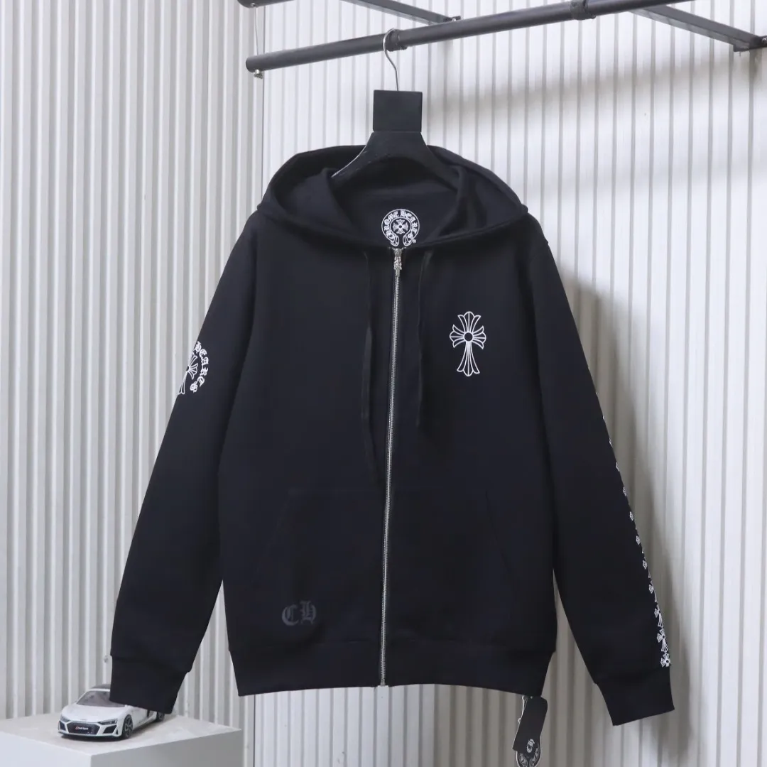 CH Cross Logo Zip-Up Hoodie