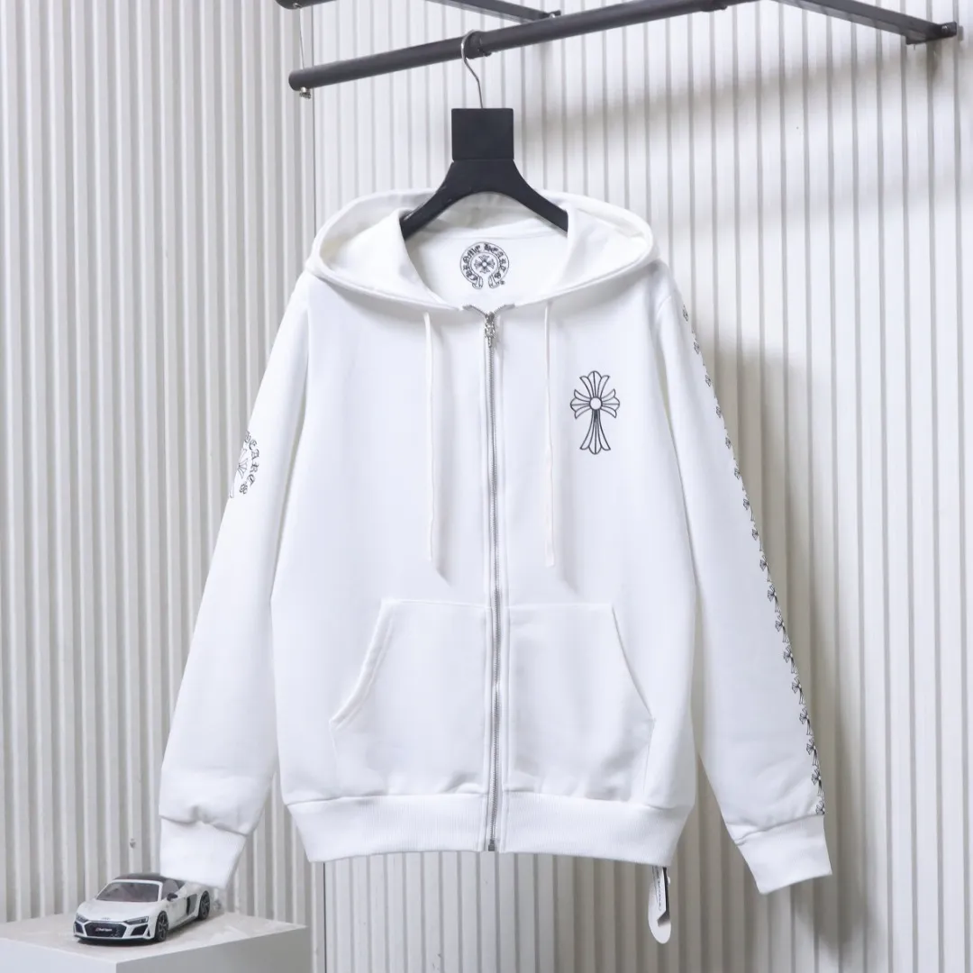 CH Cross Logo Zip-Up Hoodie