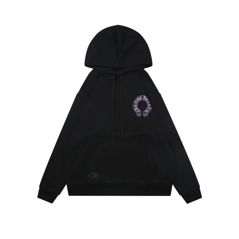 CH Glitter Cross Floral Sleeve Sanskrit Hoodie