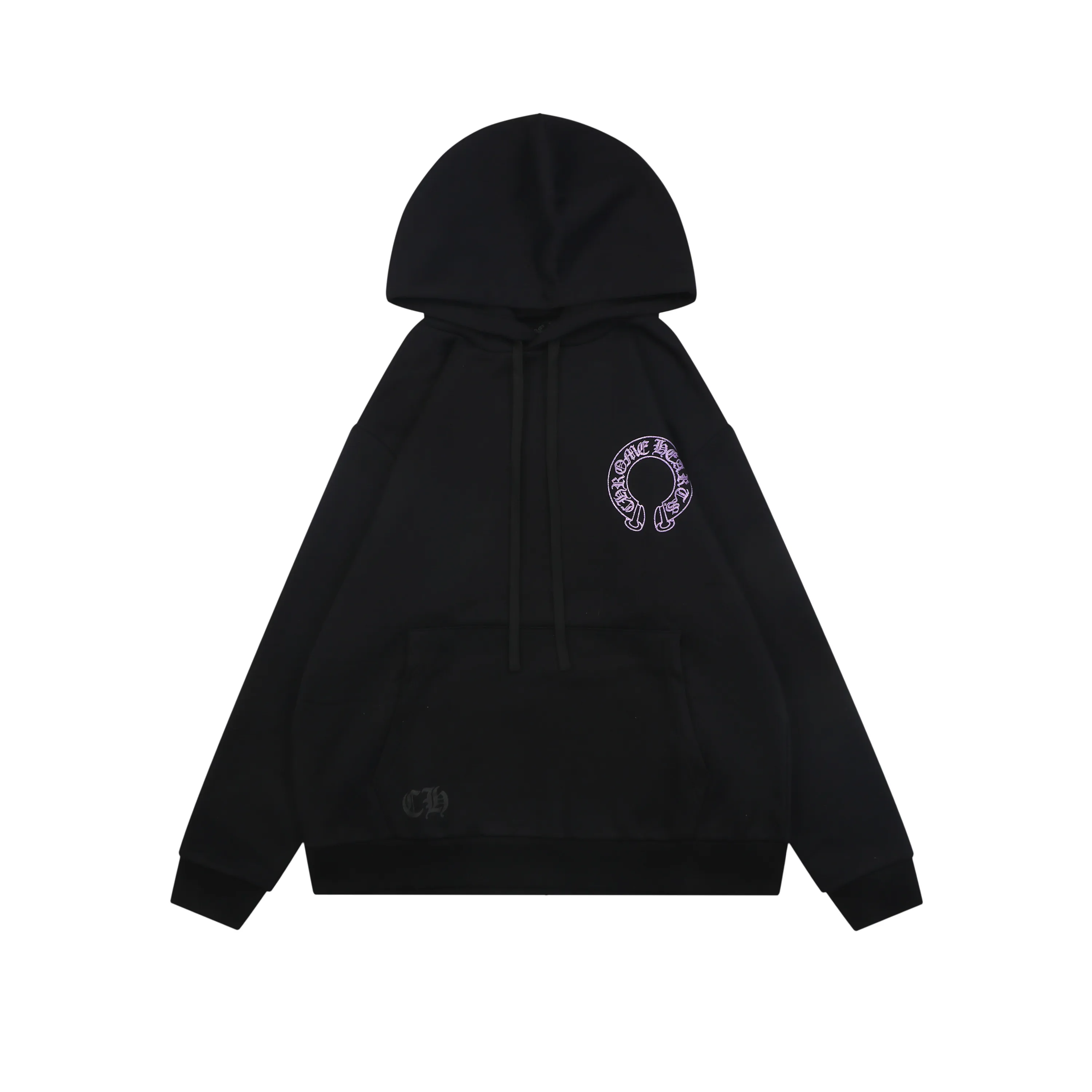 CH Glitter Cross Floral Sleeve Sanskrit Hoodie