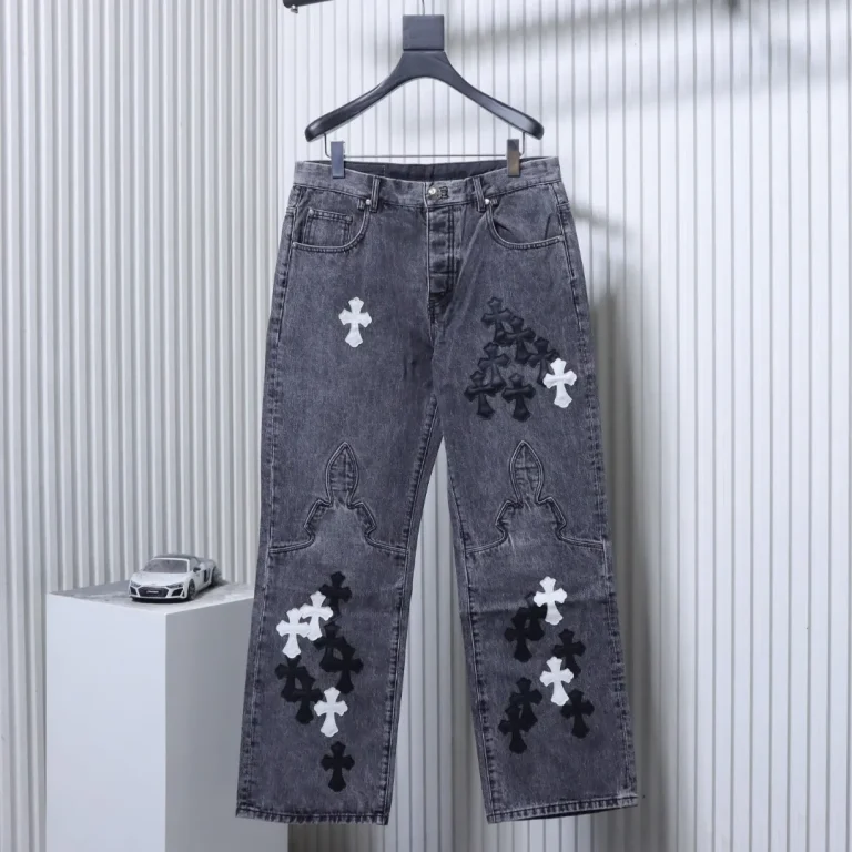 CH L-Edition Flame Cross Patchwork Jeans
