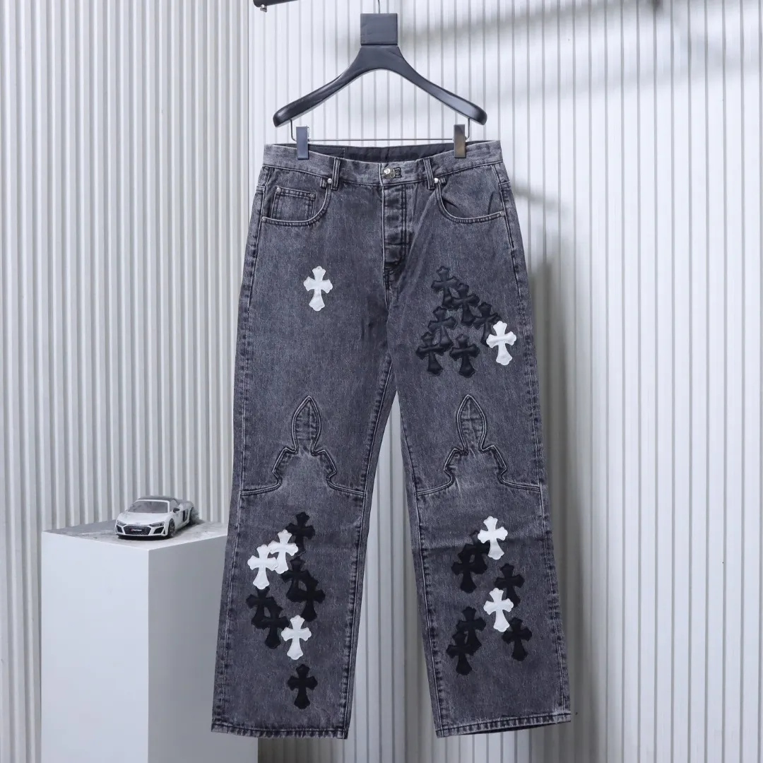 CH L-Edition Flame Cross Patchwork Jeans