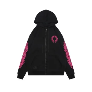 CH Sanskrit Scroll Cross Zip-Up Hoodie