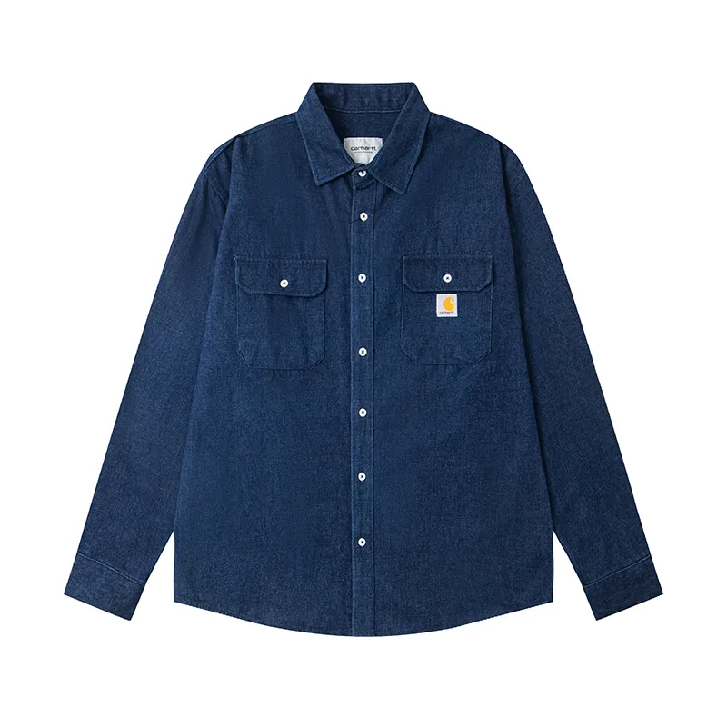 Carhartt WIP Double Pocket Washed Denim Workwear Shirt