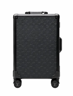 Embossed Monogram Rolling Travel Luggage