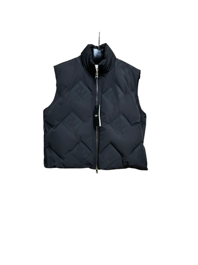 FF Women's Monogram Stand Collar Duck Down Vest