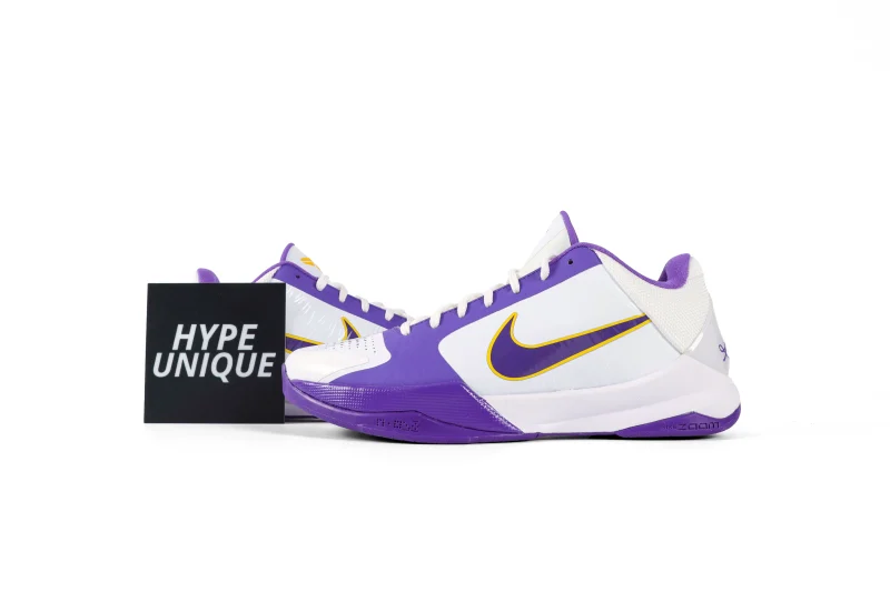 Kobe 5 Protro "White Purple Gold" Sneakers